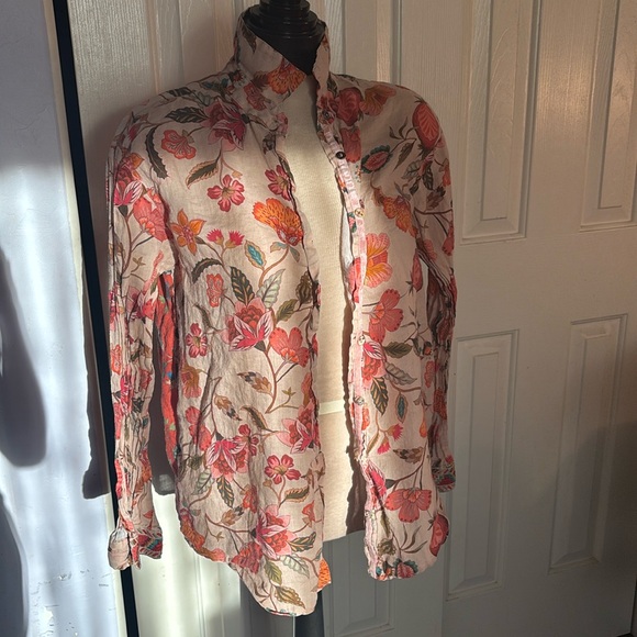 Johnny Was Tops - johnny was workshop long sleeve button up blouse xs